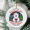 thumbnail image 2 of Custom Name Text To A Very Loved Great Granddaughter Christmas Tree Ornament 2025 - Polar Bear Xmas Gift From Grandparents, Circle Christmas Ornament, Hanging Christmas Ornament, 2 of 5