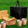 thumbnail image 6 of deevoka Insulated Food Delivery Bag Practical Food Warmer for Picnic Travel Restaurant Black, 6 of 9