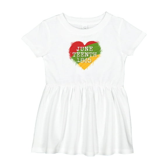 Inktastic Juneteenth 1865 Heart Girls Baby Dress