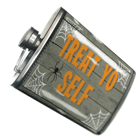 

NEONBLOND Flask Treat Yo Self Halloween Spider Webs