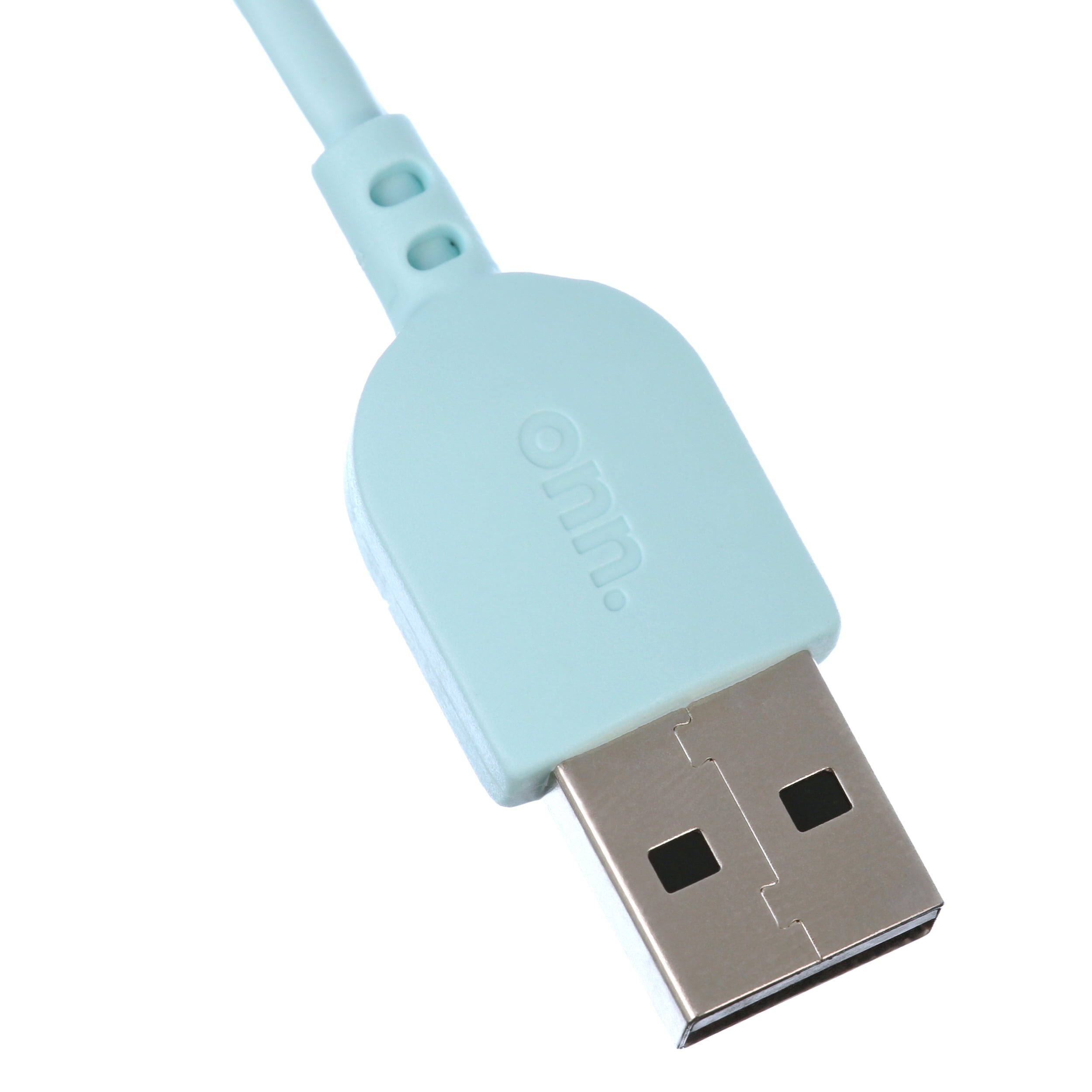 onn. 3' Lightning to USB Cable, Aqua