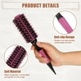 thumbnail image 4 of Cepillo de pelo redondo Unique Bargains para mujeres, con pines de nylon, cepillo redondo rosa 10.04"x2.17", 4 of 7