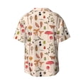 thumbnail image 2 of KLL Retro Autum Mushrooms Print Men's Shirt Short Sleeve Button Down Summer Cuba Beach Shirts- Medium, 2 of 7