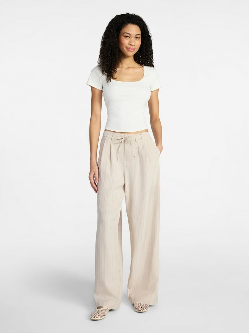 No Boundaries Pleated Trousers with Piping, 30 No Boundaries Pleated Trousers with Piping, 30