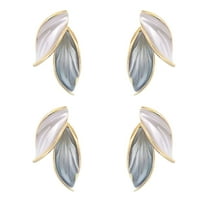 DESIGNICE 2 Pairs Leaf Earrings Stud Earrings Ear Jewelry Women Earrings