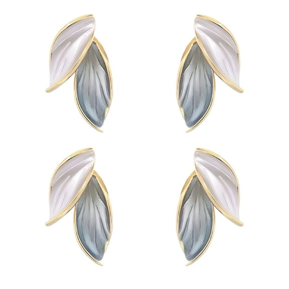DESIGNICE 2 Pairs Leaf Earrings Stud Earrings Ear Jewelry Women Earrings