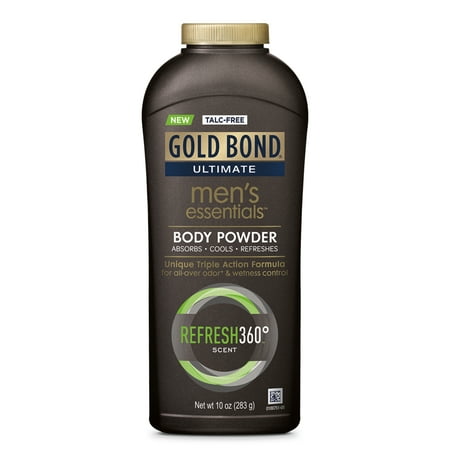 Gold Bond Ultimate Body Powder, Men's Essentials Refresh 360° with Menthol, 10 oz.