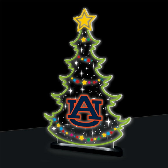 Auburn Tigers 10" LED Tabletop Christmas Tree Desklite Sign