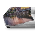 thumbnail image 3 of United States Soft Flannel Fleece Blanket, Water Reflection in Evening Urban City Hartford Connecticut Tranquil Sunset, Cozy Plush for Indoor and Outdoor Use, 70" x 90", Multicolor, by Ambesonne, 3 of 6