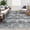 Black/Gray, variant on Distressed Boho Floral Rug, 2x6ft Washable Vintage Runner Rug, Soft Non-Slip Low Pile Indoor Living Room & Bedroom Carpet for Dining Room, Dorm, Apartment