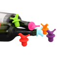 thumbnail image 2 of Tapón para botella de vino, tapón de silicona para vino, bonito, decorativo, colores surtidos, juego de 6 Feliz Sencillez, 2 of 3