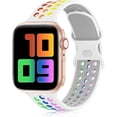 thumbnail image 1 of Correa deportiva compatible con correas de Apple Watch de 38 mm y 40 mm, correa de repuesto deportiva de silicona suave y transpirable, compatible con Iwatch Series 7/se/6/5, 1 of 5