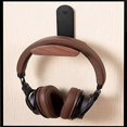 thumbnail image 3 of Headphone Hook Holder, Hanging Bracket, Headphone Stand, Hook, Wall Mount, Walnut Wood Headphone Holder For Headphones, Studio And Pc Gamin, 3 of 4
