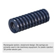 thumbnail image 3 of Unique Bargains Die Spring, 1 Pack 40mm OD 100mm Long Spiral Stamping Light Load Compression Die Springs, Blue, 3 of 5