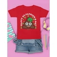 thumbnail image 3 of St. Patrick’s Day Smiley - Lucky Clover Emoji Design Youth's T-shirt, 3 of 4