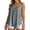 Grey, variant on OOOUM Women Pleated T Back Tank Top Solid Spaghetti Strap Pullover Scoop Neck Flowy Loose Fit Lightweight Beach Casual Layering Camisole Khaki S