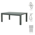 thumbnail image 2 of GDF Studio Crested Bay Outdoor Aluminum Coffee Table with Glass Top, Gray, 2 of 9