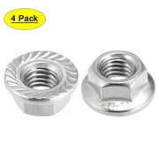 M10 Serrated Flange Hex Lock Nuts 316 Stainless Steel 4 Pcs