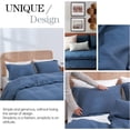 thumbnail image 5 of Simple&Opulence 100% Linen Duvet Cover Set with Washed-French Flax-3 Pieces Solid Color Basic Style Bedding Set-Breathable Soft Comforter Cover with 2 Pillowshams (Classic Blue, King), 5 of 8