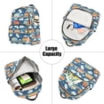 thumbnail image 5 of FORMRS Mini Backpack Purse for Women Quilted Travel Daypack Casual Shoulder Bag, Blue Cute Train Pattern, 5 of 7
