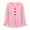 *Pink, variant on ClodeEU Women's V Neck Half Button Flare Long Sleeve Blouse,Casual Loose Solid Shirt Top Black,Women's Plus L
