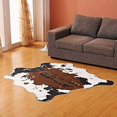 thumbnail image 2 of Faux Fur Cow Print Rug, 140 X 160 Cm Cute Animal Print Faux Cowhide Mats Carpets For Decorating Home, Under Coffee Table, Cowboy-themed Nursery, Jungl, 2 of 5