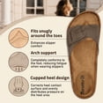 thumbnail image 5 of Minglewis Women Cork Slide Sandals, Adjustable Buckle Arch Support Cork Footbed Slip On Slides, Non Slip Casual Summer Indoor Outdoor Beach Walking Slippers, 5 of 7
