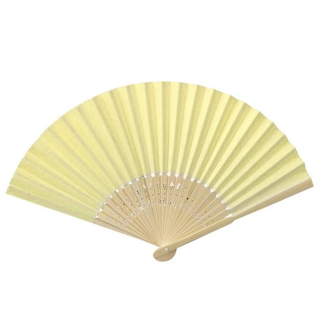 

Yinmgmhj room decor Pattern Folding Dance Wedding Party Folding Hand Held Solid Color Fan Paper Fans set