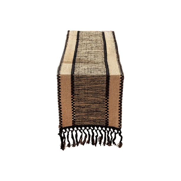 Comedor Corredor de Mesa con Borlas para Decorar Comedores Salas de Estar Armarios Y Zapatos, 120x30cm/220x30cm, Beige Rojo Negro Caki