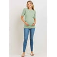 thumbnail image 4 of LA CLEF SOLID BUBBLE SLEEVE TOP, 4 of 4