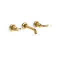 thumbnail image 2 of Kohler K-T14413-4 Purist 1.2 GPM Wall Mounted Widespread Bathroom Faucet - Nickel, 2 of 7