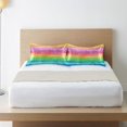 thumbnail image 6 of Coolnut Beautiful Rainbow Stripes Pillowcase for Hair and Skin Silk Pillowcase Queen Size 20×30in, Soft and Breathable Slippery Satin Pillowcase Covers for Sleep Decor Giftsation 523, 6 of 7