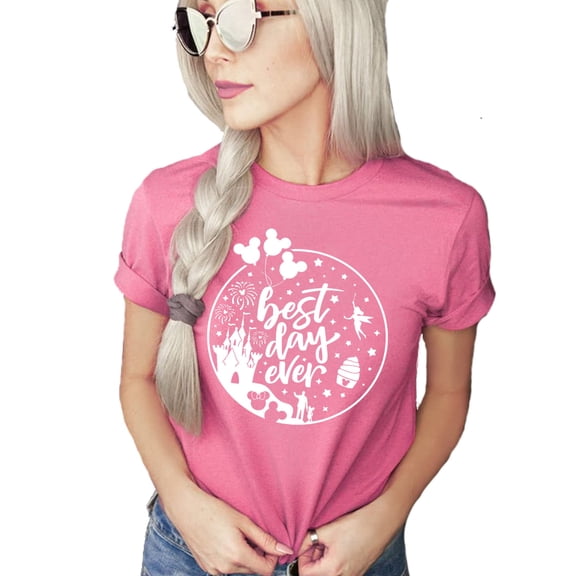 Best Day Ever Shirt | Magic Kingdom T-Shirt | Cute Vacation Shirt for Disney | Unisex Sizing (XX Large, Dark Pink)
