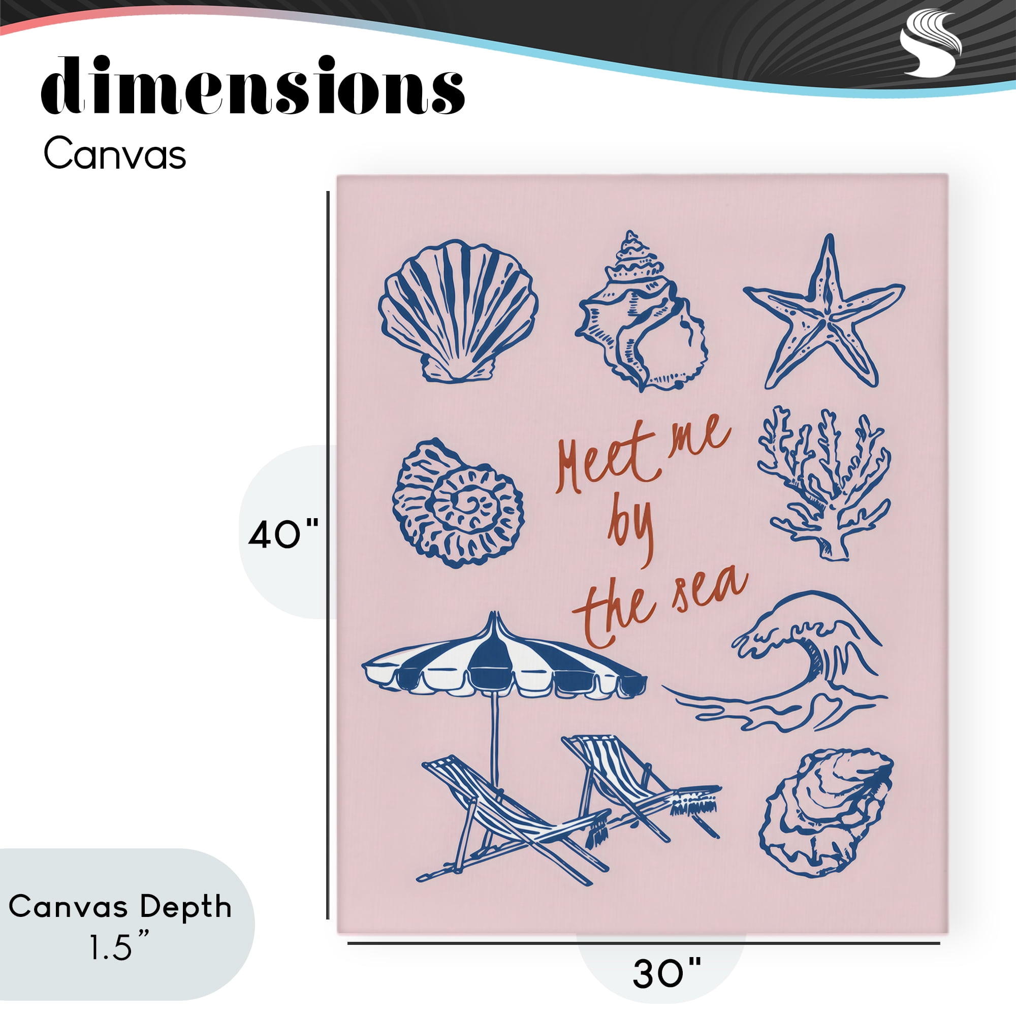 Stupell Industries Meet Me By The Sea Canvas Wall Art, design by The Prints Vibe