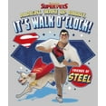 thumbnail image 2 of Junior's DC League of Super-Pets Superman and Krypto Walk O'Clock  Graphic Tee Athletic Heather Medium, 2 of 3