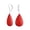 Red-Carnelian, variant on Womens Natural Orange Red Carnelian Big Teardrop Dangle Earrings .925 Sterling Silver Lever back