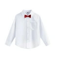 thumbnail image 3 of MUXiin Boys Dress Shirts Long Sleeve, Boys Button Down Shirt Wrinkle-Free for Formal & Casual With Tie, 3 of 4