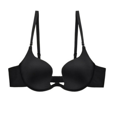 

Sexy Deep U Plunge Bra LowCut Convertible Halter Multipoint Push Up Bra 32-38B