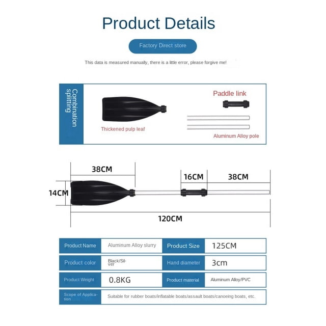 Remos para barcos, paletas para Kayak, aleación de aluminio, accesorios para barcos, remo desmontable para canoa, río, piscina, flotador de agua, deportes 1