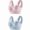 Blue, variant on WAVSUF 2PC Women's Lace Push Up Bras Wireless Gathered Comfortable Thin Soft Stretchy Daily Wear Bras Black Size L-6XL