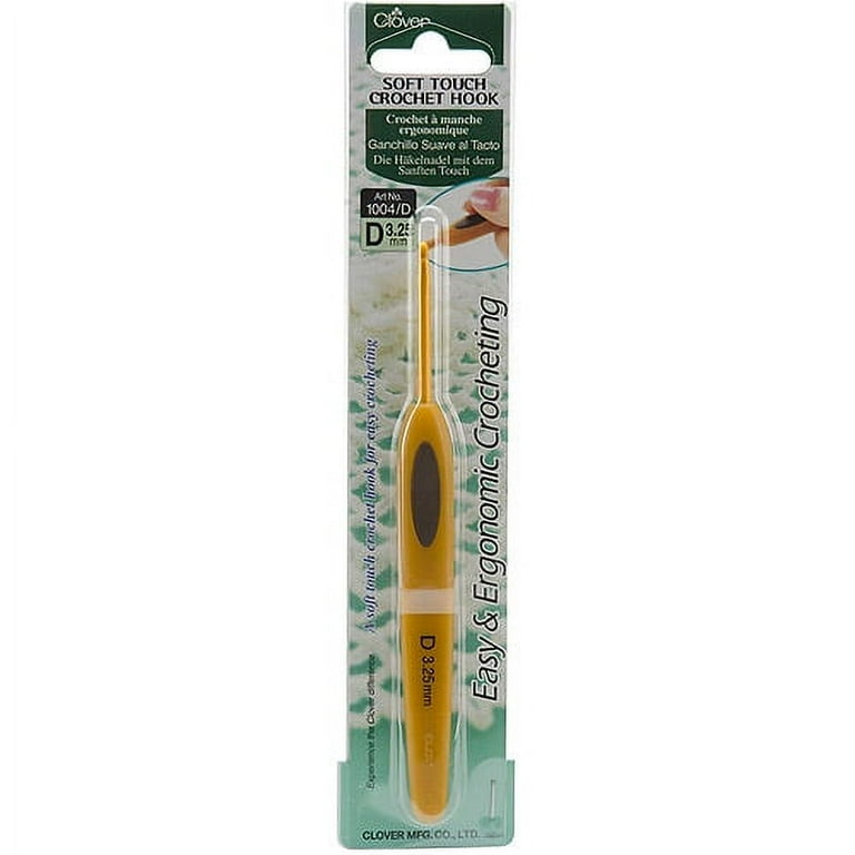 Clover, Crochet Hook, Size D 3.25 mm, Soft Touch Ergonomic
