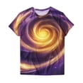 thumbnail image 6 of Summer Clearance Women's Clothing GaThRRgYP Women Tops Summer T-Shirts Short Sleeve,Women's and Men's Casual Print Short Sleeve Round Neck Top Purple XXXXL, 6 of 6