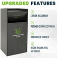 thumbnail image 4 of Alpine Restaurant Trash Can Cabinet - Commercial Trash Can 40 Gallon, Garbage Receptacle Indoor with Tray Holder for Restaurants, Cafeterias (Espresso Black), 4 of 10