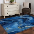 thumbnail image 4 of Blue Marble Area Rug 3x5 FT, Non Slip Entryway Bedside Carpet, Ink Painting Modern Ombre Abstract Washable Soft Floor Carpet Indoor Mat Non-Shedding Throw Rugs for Dorm Kitchen Home Office, 4 of 8
