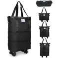 thumbnail image 1 of Bolsa de viaje con ruedas VOOWO, ampliable, con ruedas, negra, 1 of 7