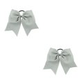 thumbnail image 4 of ZheElen Large Bande de Cheveux Noeud Noeud Élastique Réglable Ponytail Titulaire Cheveux Corde Bobbles Sans Couture Scrunchies Multi Couleur Gris 2Set, 4 of 6
