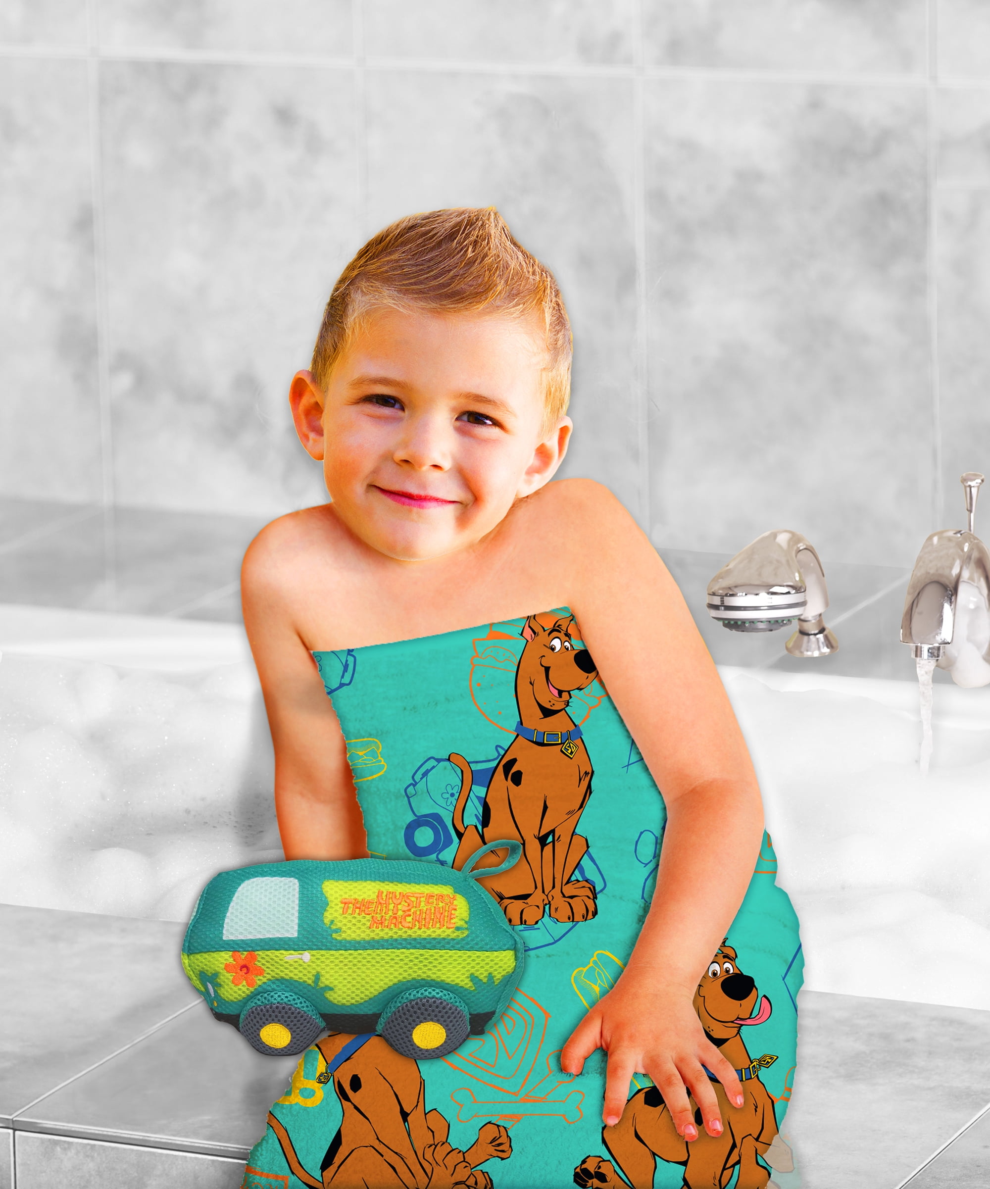 100% Cotton Set/2-NEW SCOOBY DOO Magic Towels 11.5” X 11.5”  Washcloth Bathing 