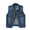 Blue, variant on ZAZYULZ Women Top Loose Solid Shirt Denim Jacket Sleeveless Denim Vest Women's Color Women's Denim Vest Top(Blue,L)