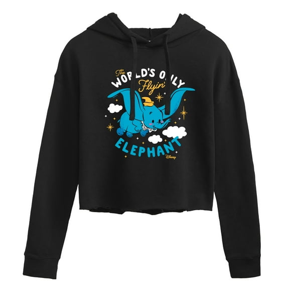 Disney - Dumbo - The World's Only Flying Elephant - Juniors Cropped Pullover Hoodie