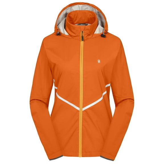 Little Donkey Andy Women's Rain Running Jackets Cycling Windbreakers Lightweight Waterproof Reflective Windproof Orange S